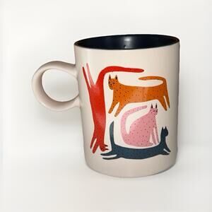 Jennifer Bouron x Fringe Studio Abstract 12 Ounce Cat Coffee Mug 4 1/8"